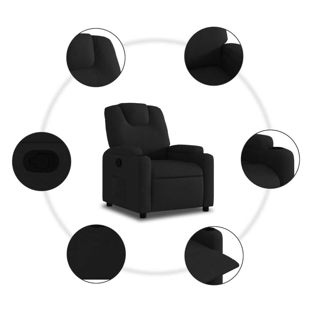 Relaxfauteuil Zwarte Stof is nu te koop bij PeponiXL, paradijselijk wonen!