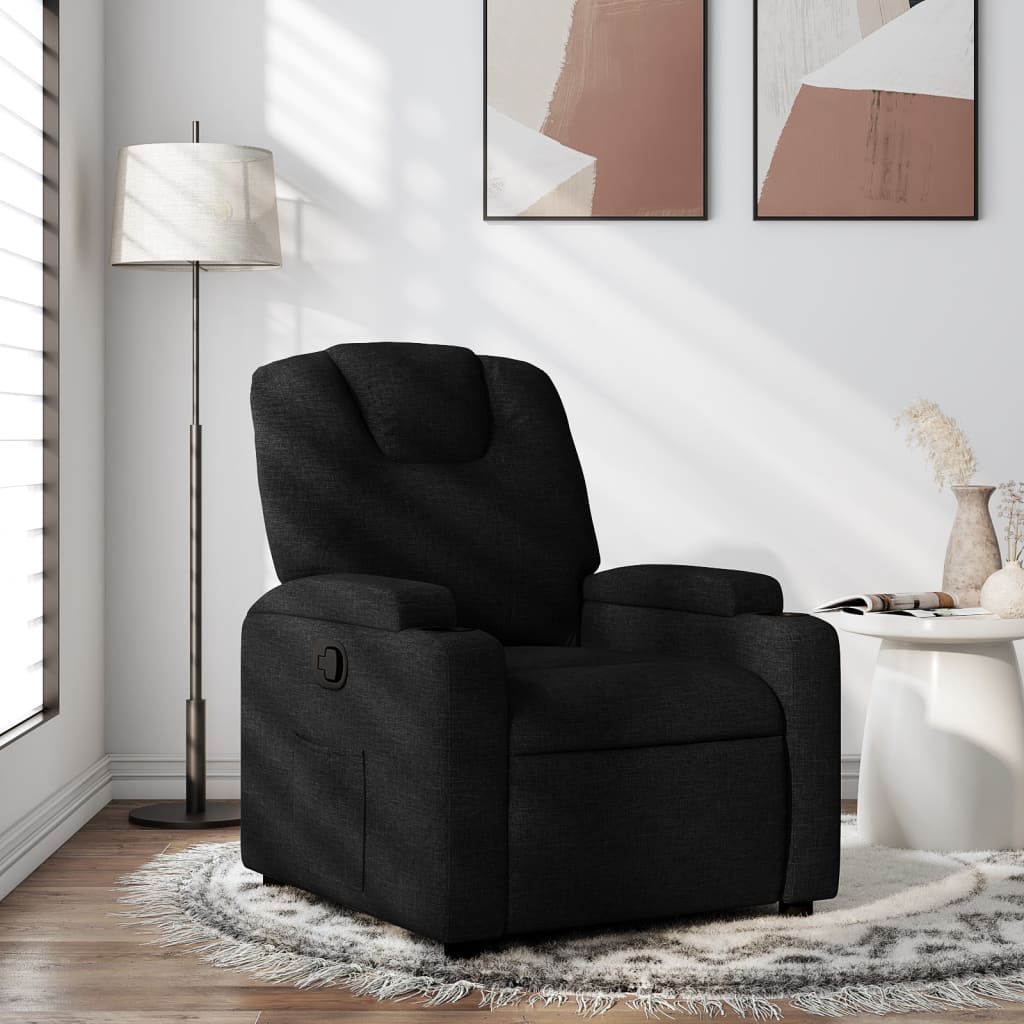 Relaxfauteuil Zwarte Stof is nu te koop bij PeponiXL, paradijselijk wonen!