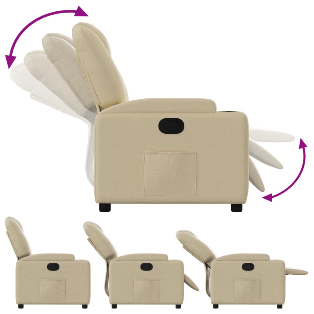 Relaxfauteuil Crème Stof is nu te koop bij PeponiXL, paradijselijk wonen!