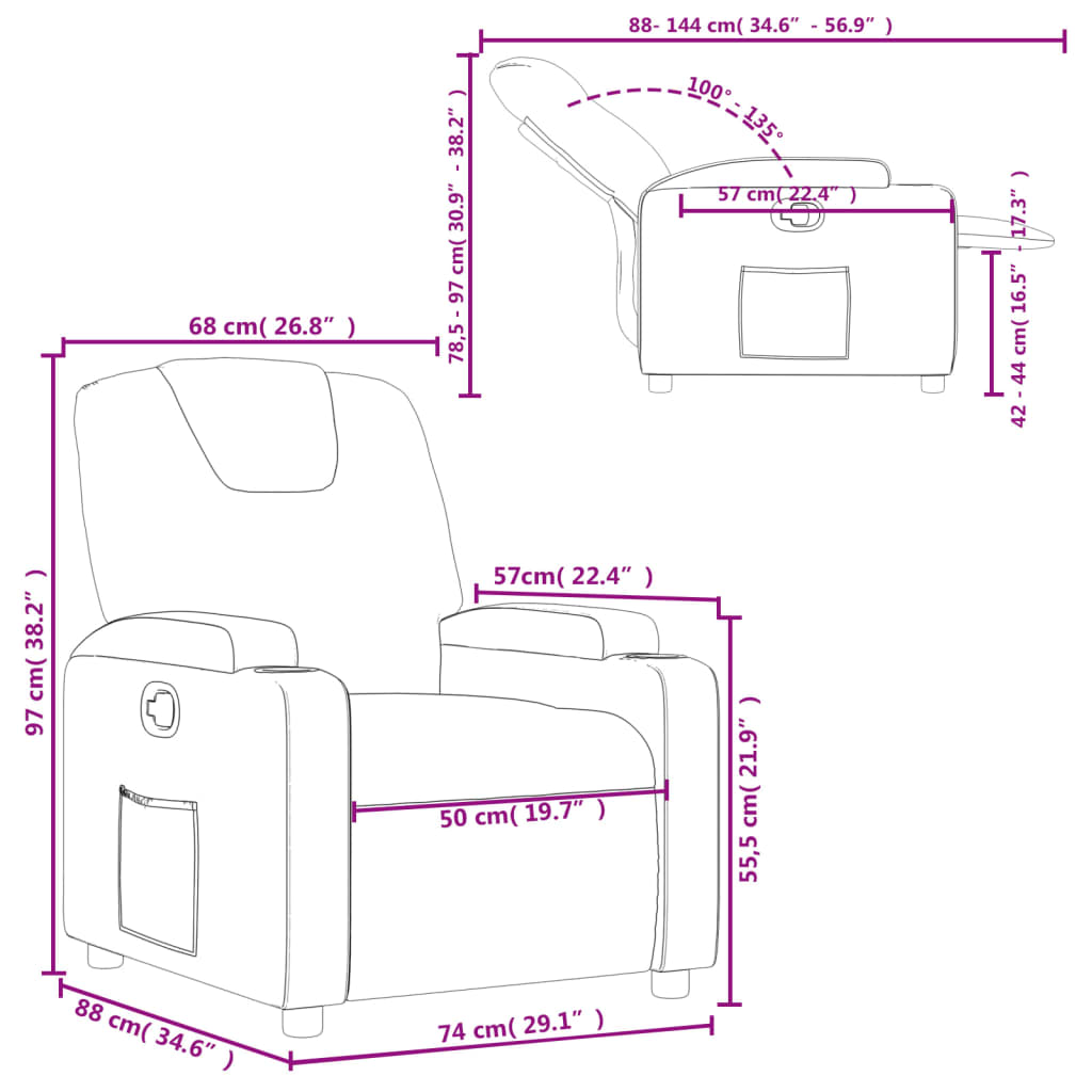 Relaxfauteuil zwart kunstleer is nu te koop bij PeponiXL, paradijselijk wonen!
