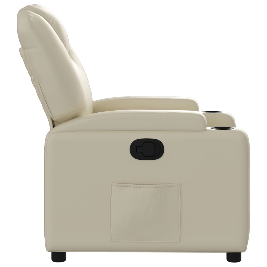 Relaxfauteuil Crème Kunstleer is nu te koop bij PeponiXL, paradijselijk wonen!