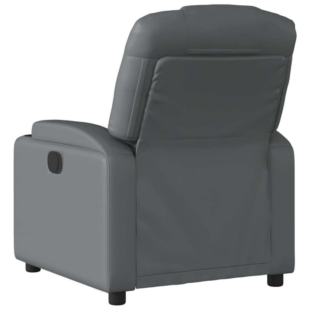 Relaxfauteuil grijs kunstleer is nu te koop bij PeponiXL, paradijselijk wonen!