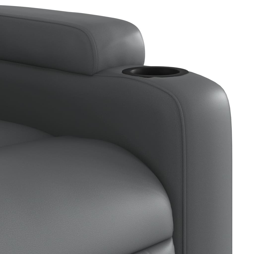 Relaxfauteuil grijs kunstleer is nu te koop bij PeponiXL, paradijselijk wonen!