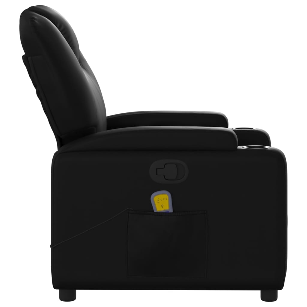 Massagestoel van zwart kunstleer is nu te koop bij PeponiXL, paradijselijk wonen!