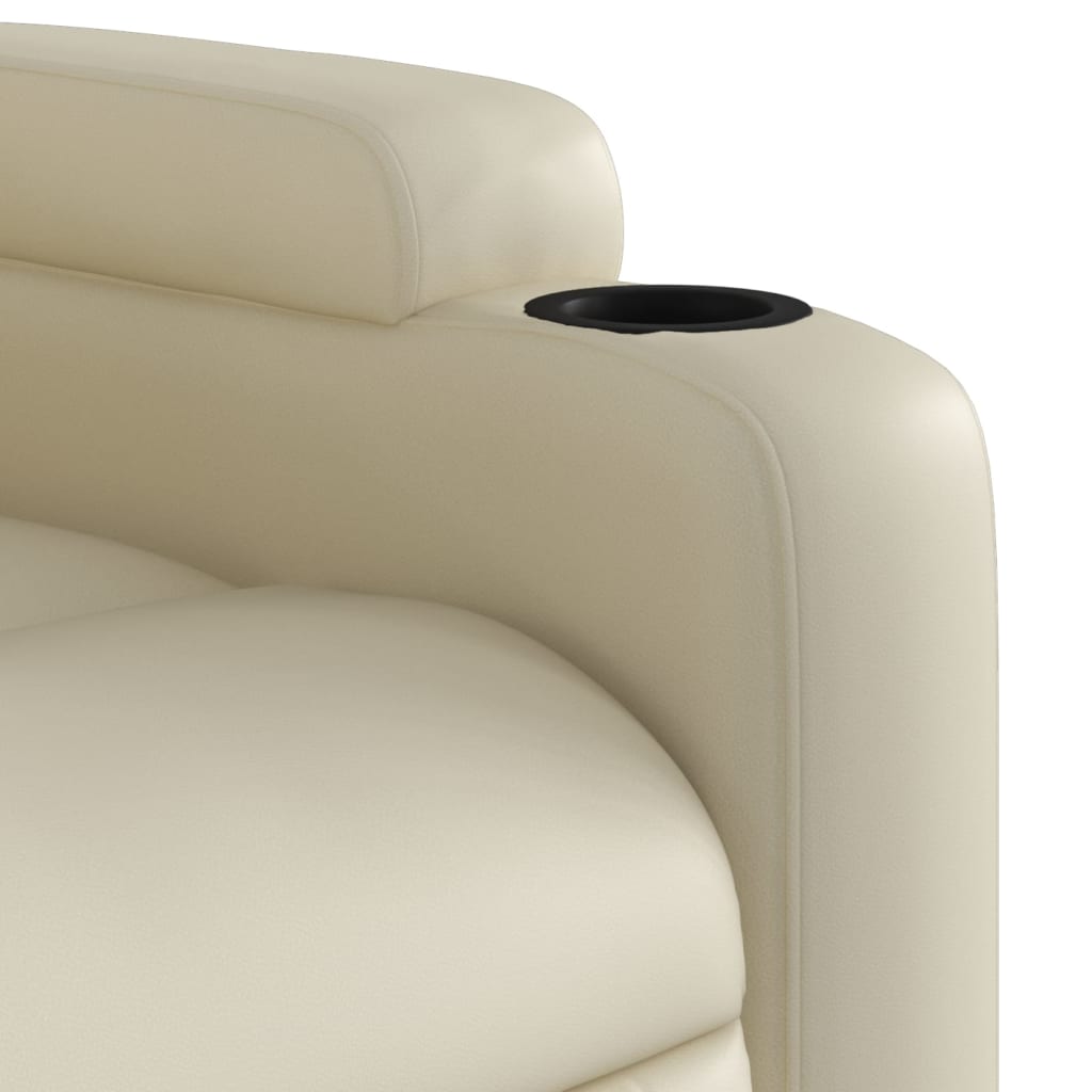 Massagestoel van kunstleer in crèmekleur is nu te koop bij PeponiXL, paradijselijk wonen!