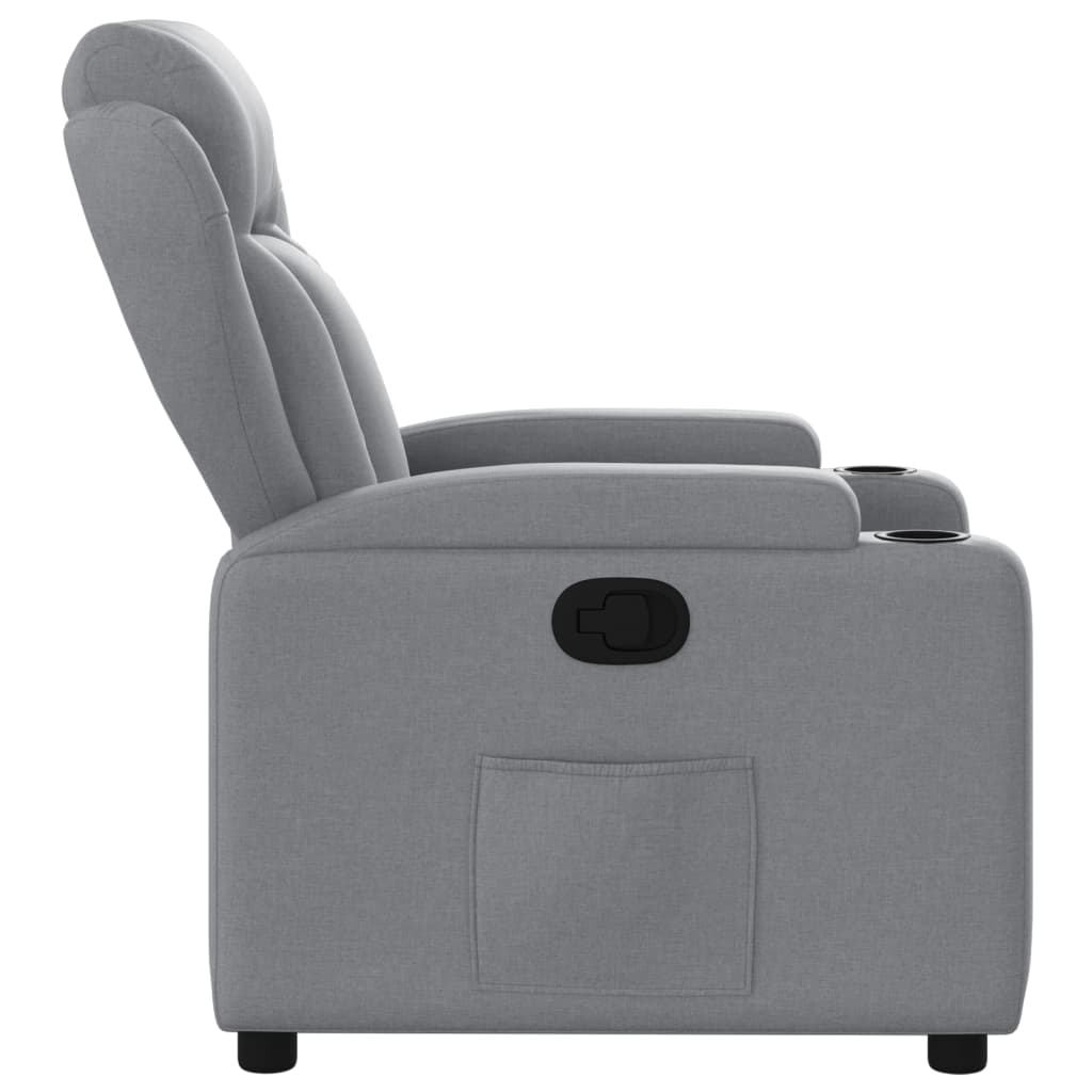 Relaxfauteuil lichtgrijze stof is nu te koop bij PeponiXL, paradijselijk wonen!