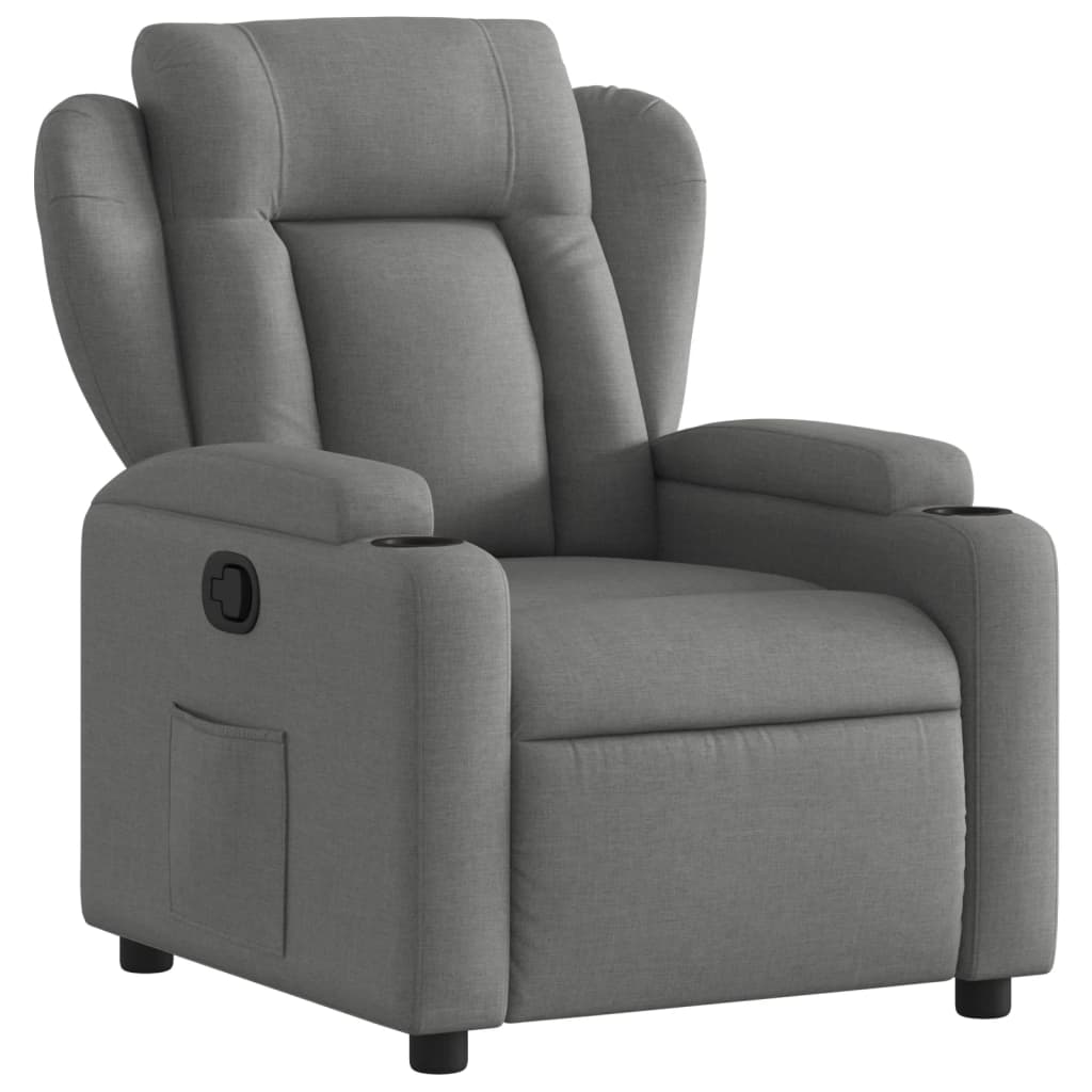 Relaxfauteuil Donkergrijze Stof is nu te koop bij PeponiXL, paradijselijk wonen!