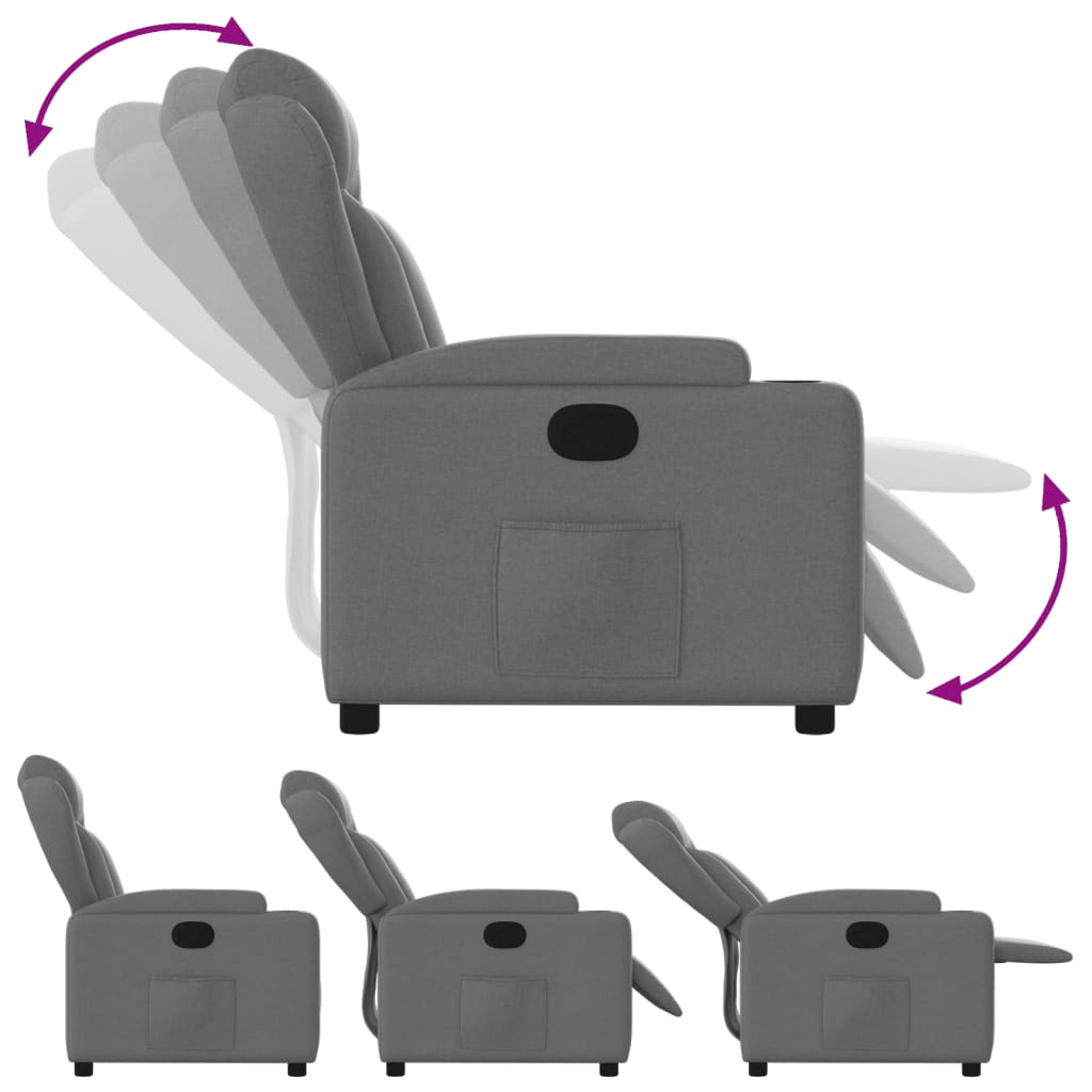 Relaxfauteuil Donkergrijze Stof is nu te koop bij PeponiXL, paradijselijk wonen!