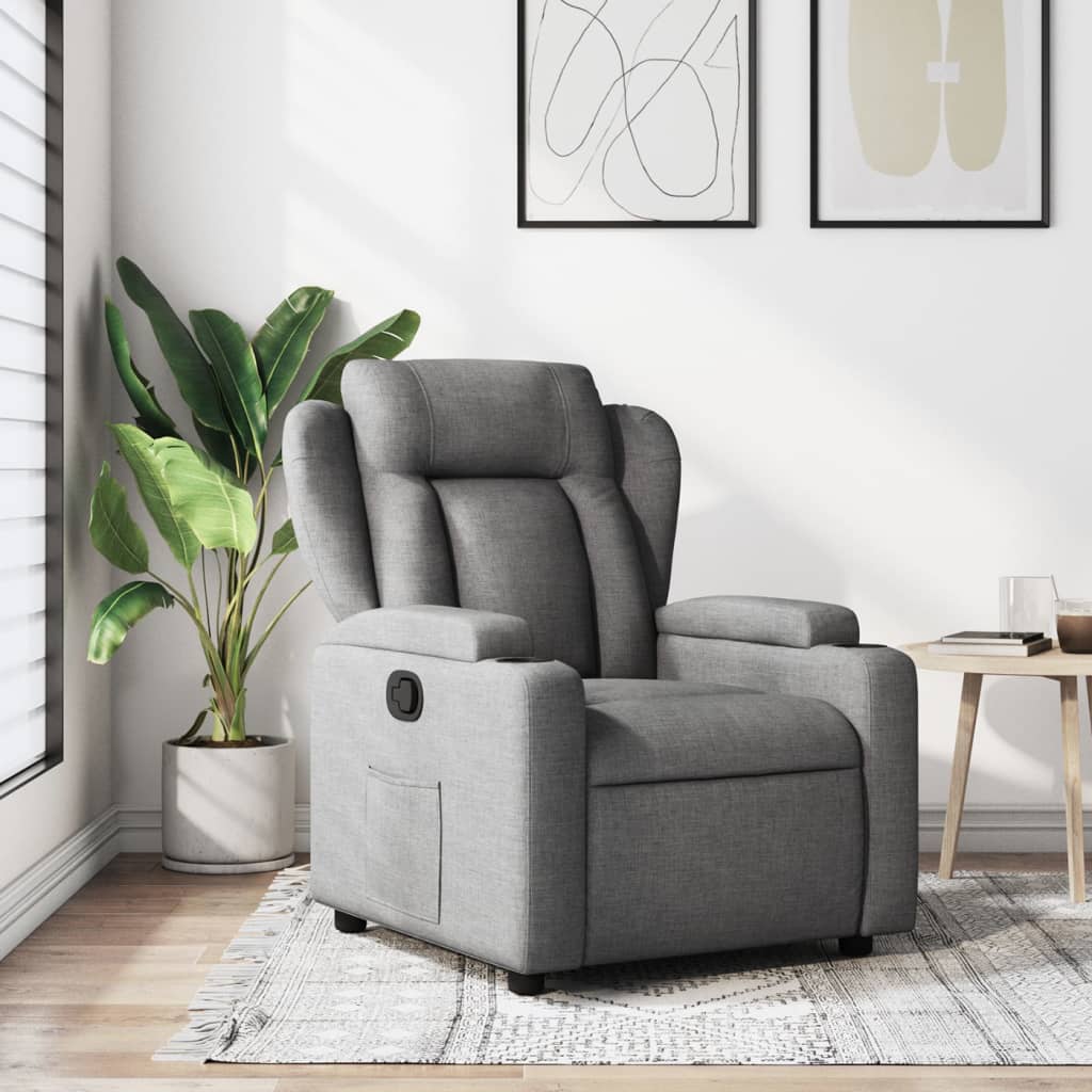 Relaxfauteuil Donkergrijze Stof is nu te koop bij PeponiXL, paradijselijk wonen!