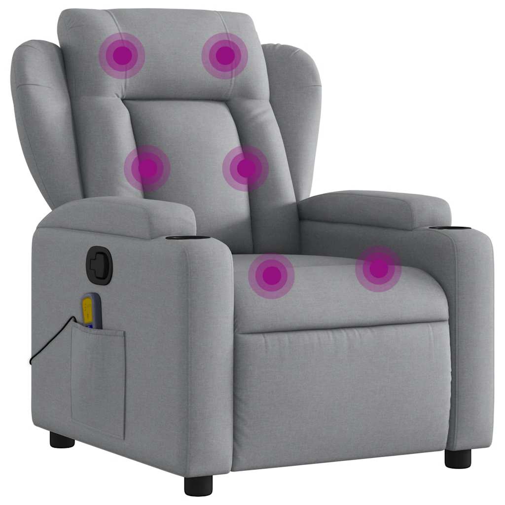 Massagestoel met lichtgrijze stof is nu te koop bij PeponiXL, paradijselijk wonen!