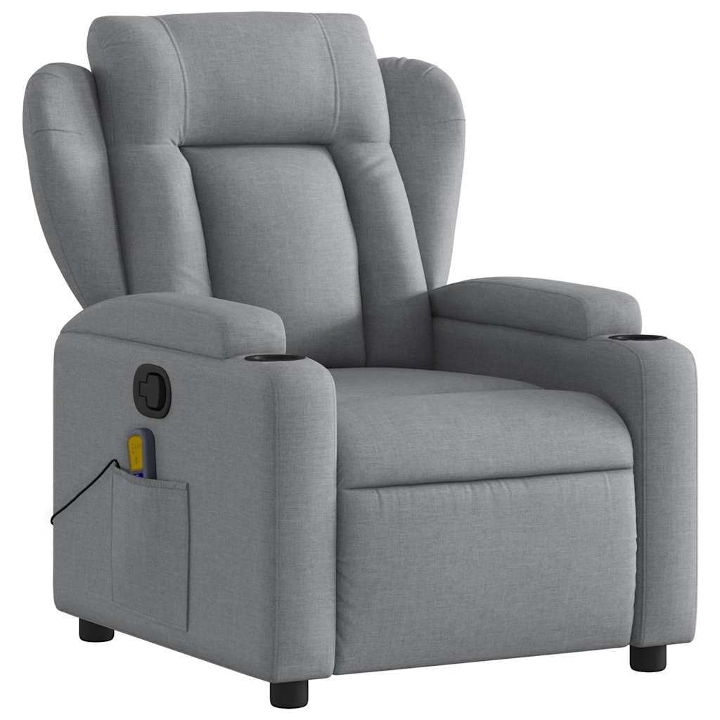 Massagestoel met lichtgrijze stof is nu te koop bij PeponiXL, paradijselijk wonen!