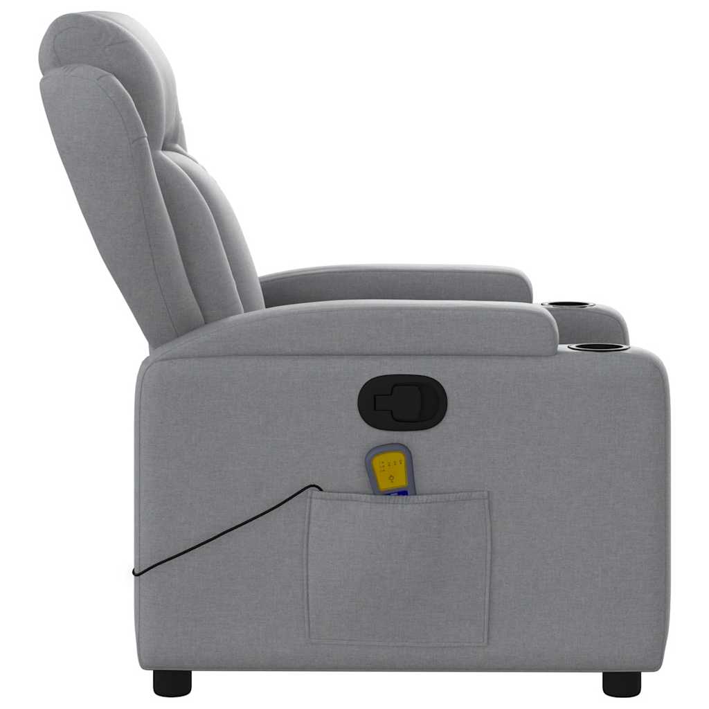Massagestoel met lichtgrijze stof is nu te koop bij PeponiXL, paradijselijk wonen!