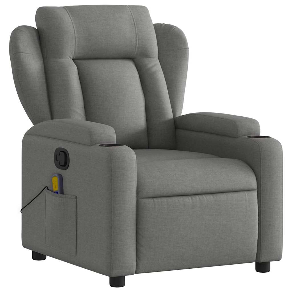 Massagestoel in donkergrijze stof is nu te koop bij PeponiXL, paradijselijk wonen!