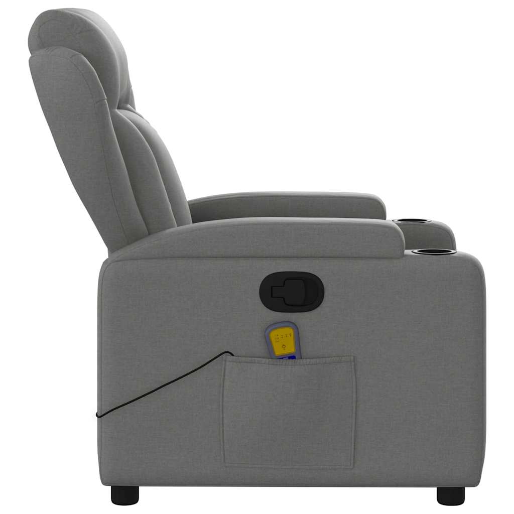 Massagestoel in donkergrijze stof is nu te koop bij PeponiXL, paradijselijk wonen!