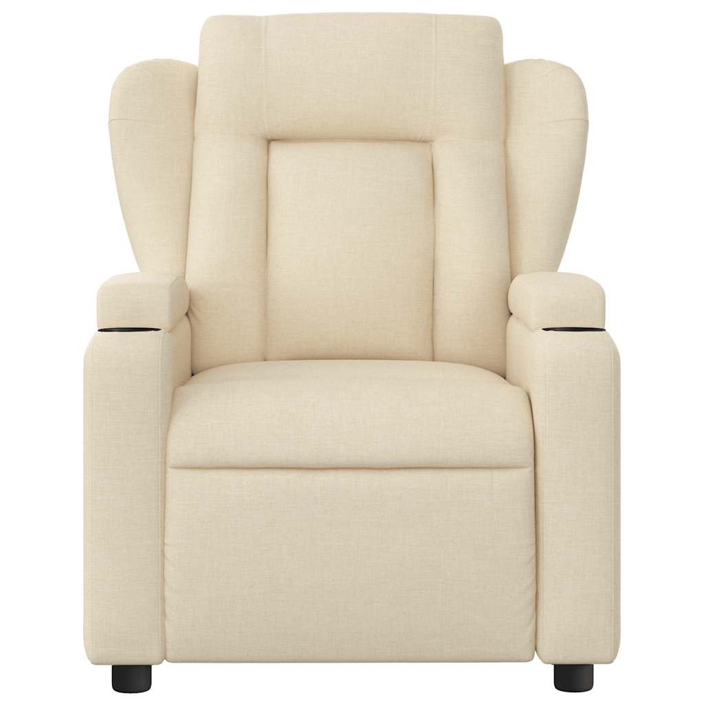 Massagestoel met crèmekleurige stof is nu te koop bij PeponiXL, paradijselijk wonen!