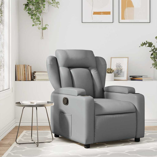 Massagestoel van grijs kunstleer is nu te koop bij PeponiXL, paradijselijk wonen!