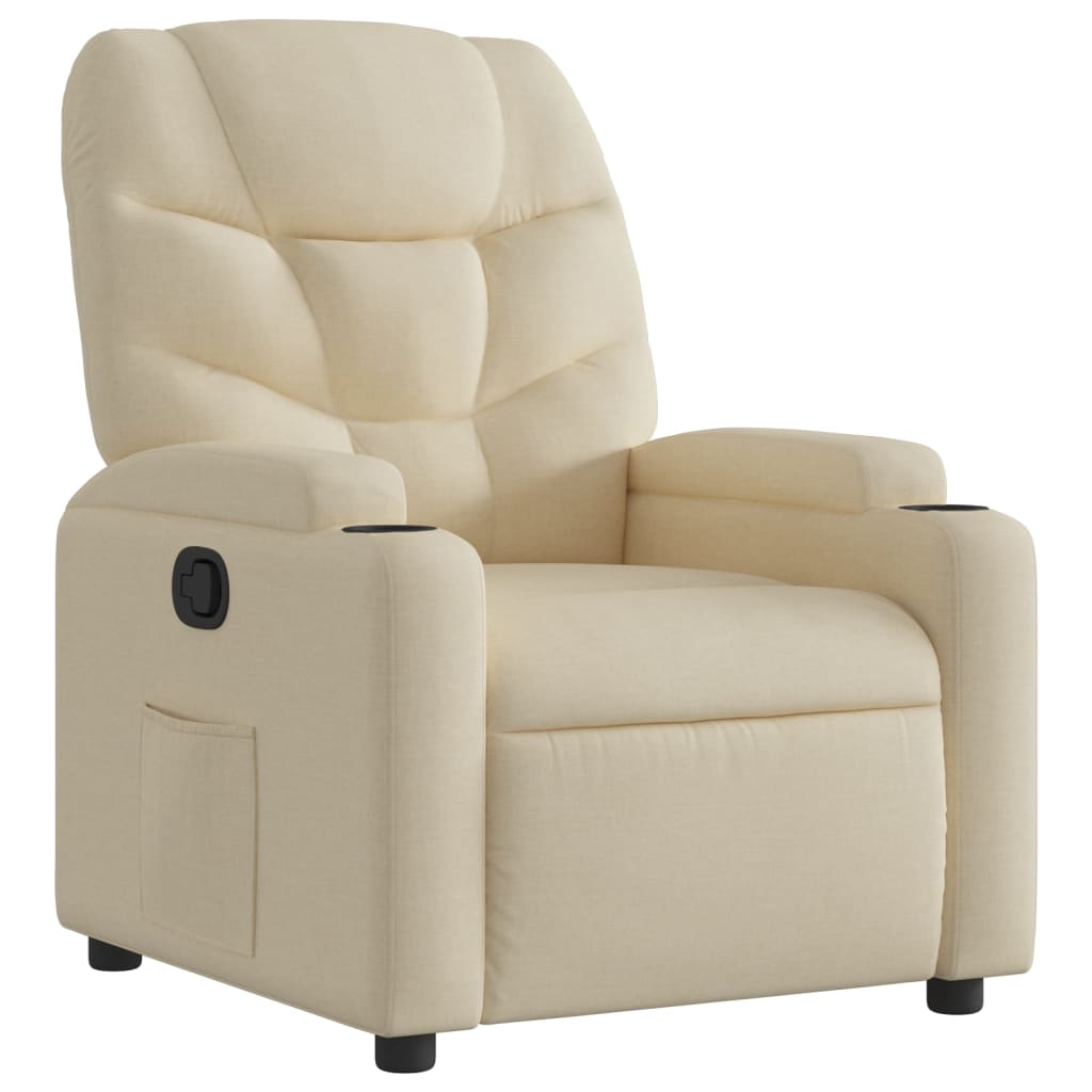 Relaxfauteuil Crème Stof is nu te koop bij PeponiXL, paradijselijk wonen!