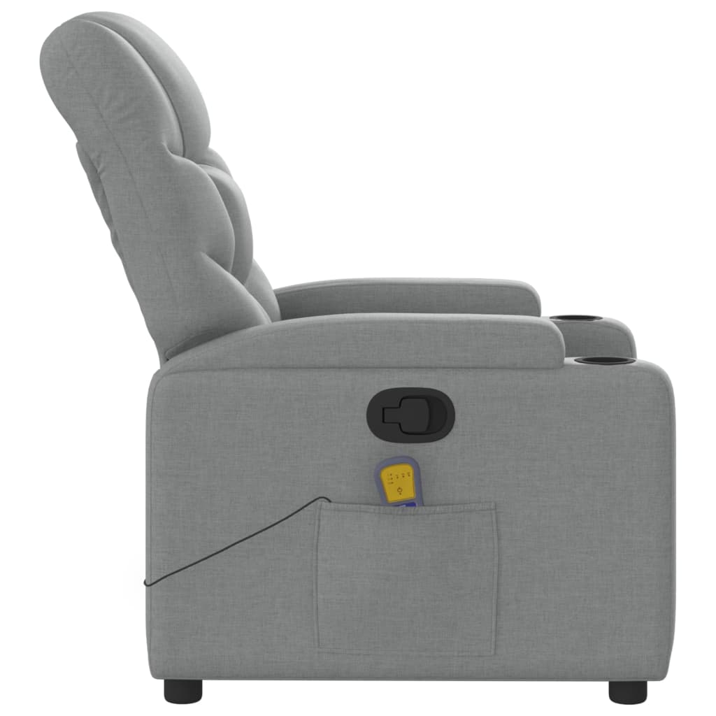 Massagestoel met lichtgrijze stof is nu te koop bij PeponiXL, paradijselijk wonen!