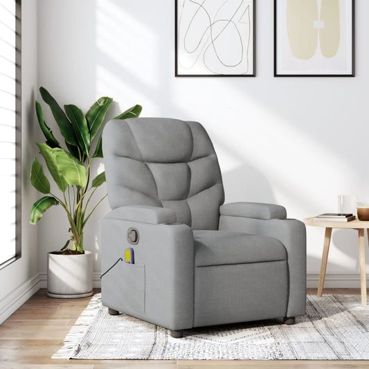 Massagestoel met lichtgrijze stof is nu te koop bij PeponiXL, paradijselijk wonen!
