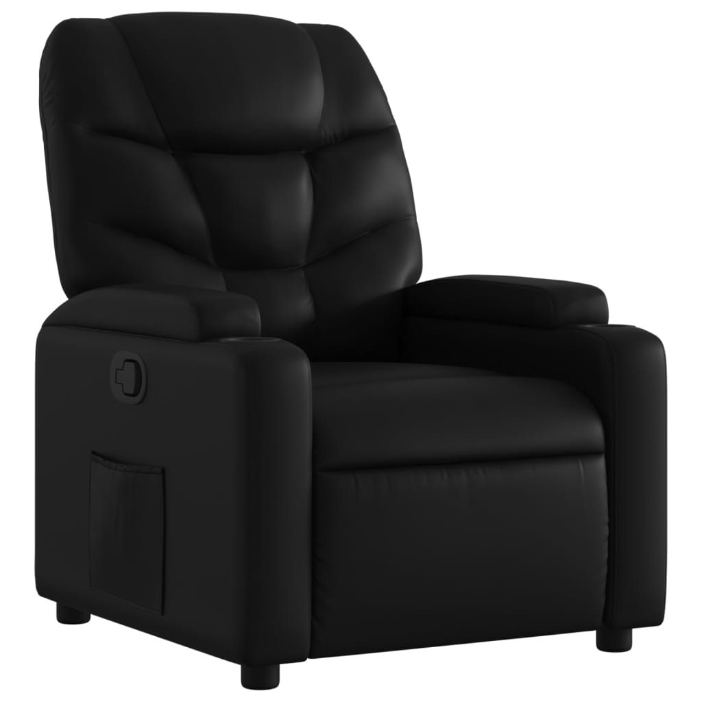 Relaxfauteuil Zwart Kunstleer is nu te koop bij PeponiXL, paradijselijk wonen!