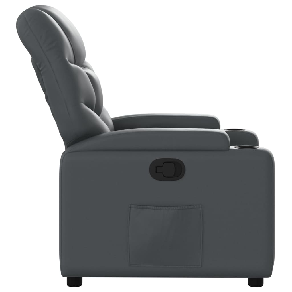 Relaxfauteuil kunstleer grijs is nu te koop bij PeponiXL, paradijselijk wonen!