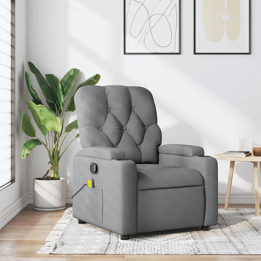 Massagestoel met lichtgrijze stof is nu te koop bij PeponiXL, paradijselijk wonen!