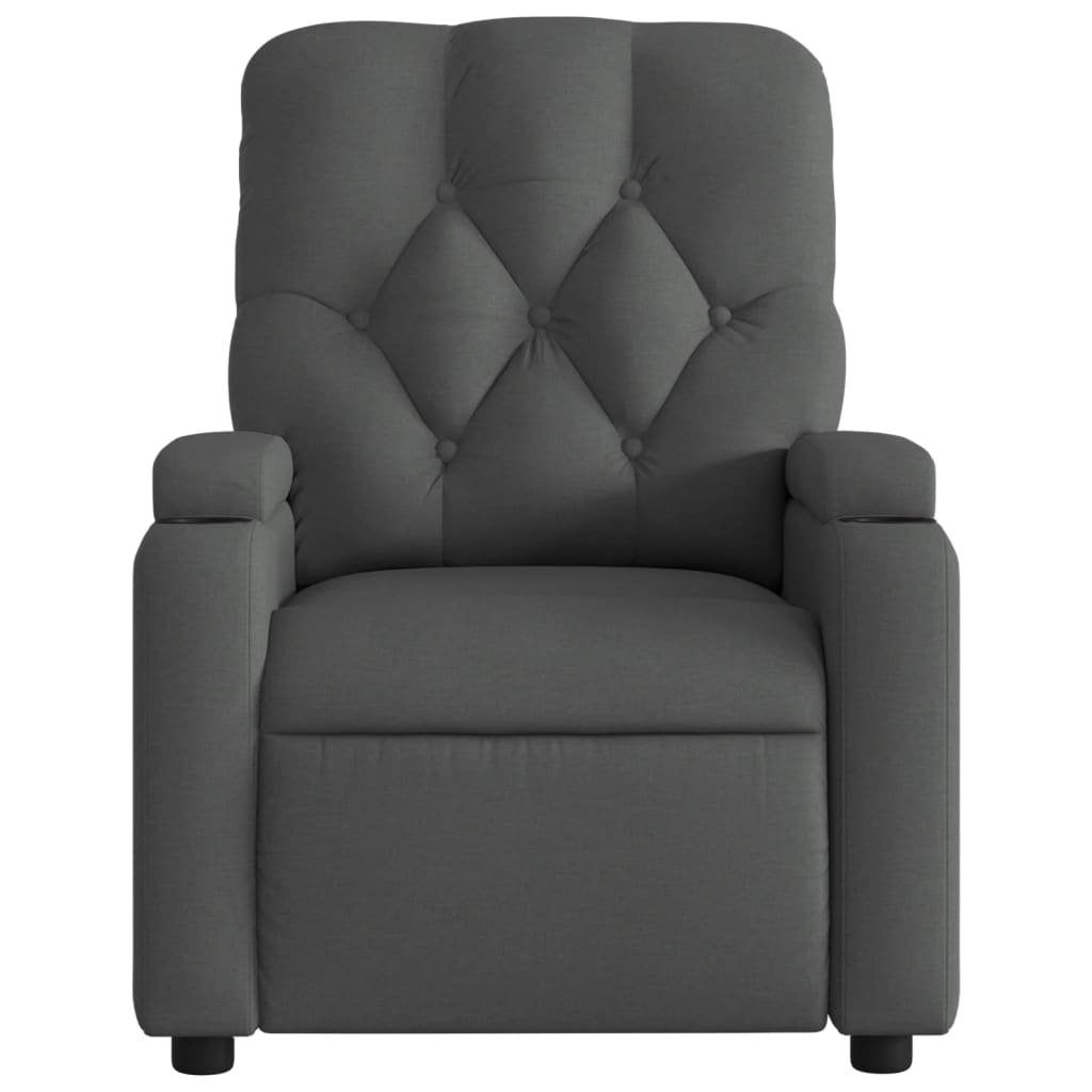 Massagestoel in donkergrijze stof is nu te koop bij PeponiXL, paradijselijk wonen!