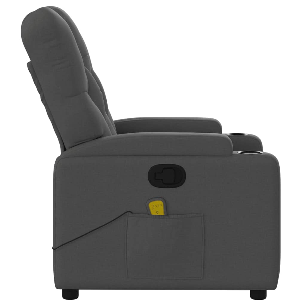 Massagestoel in donkergrijze stof is nu te koop bij PeponiXL, paradijselijk wonen!