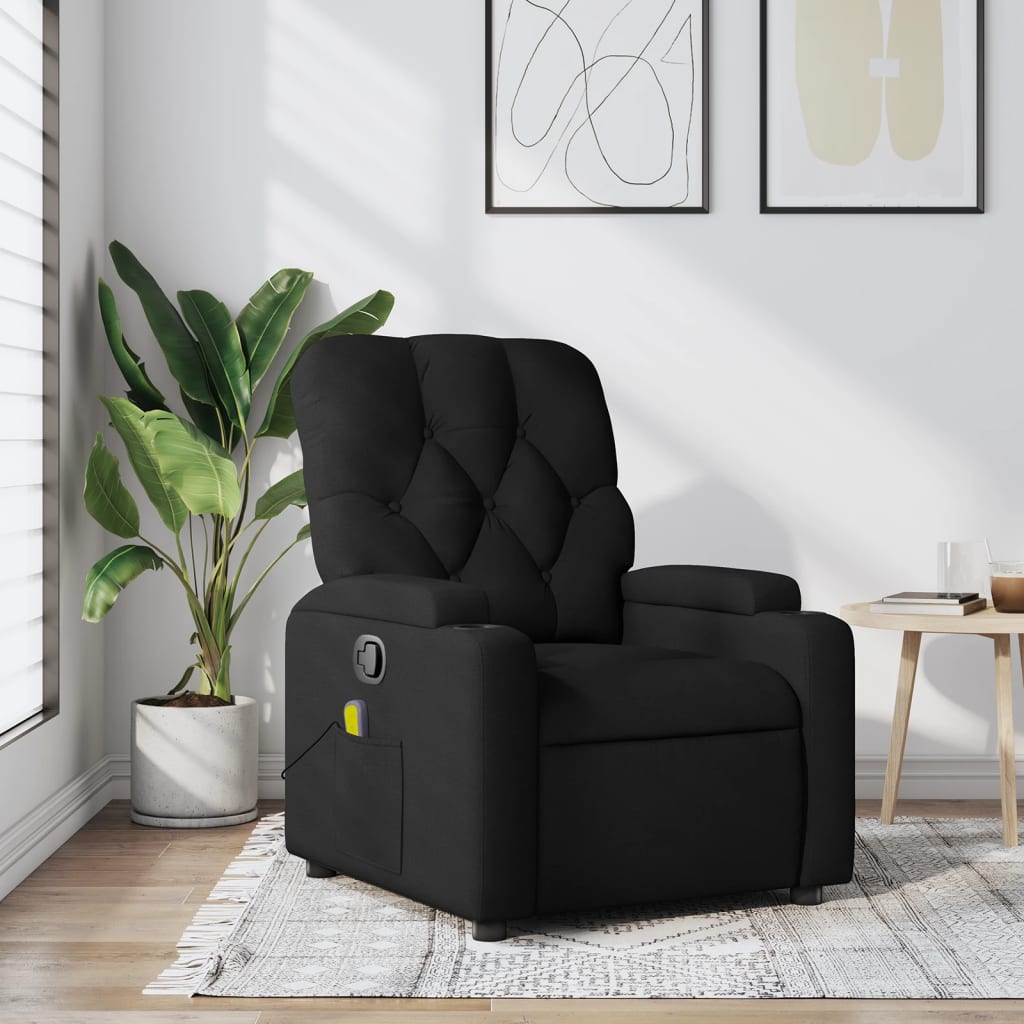 Massagestoel met zwarte stof is nu te koop bij PeponiXL, paradijselijk wonen!
