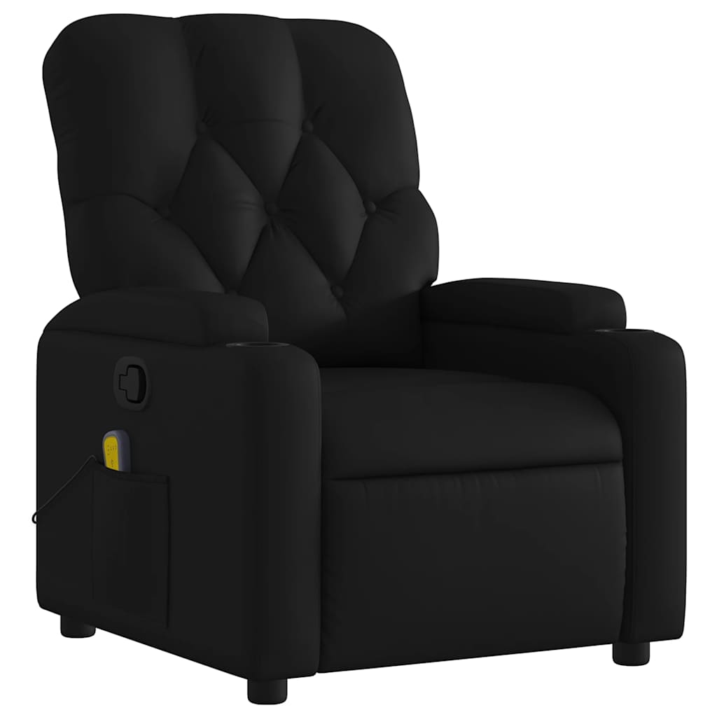 Massagestoel van zwart kunstleer is nu te koop bij PeponiXL, paradijselijk wonen!