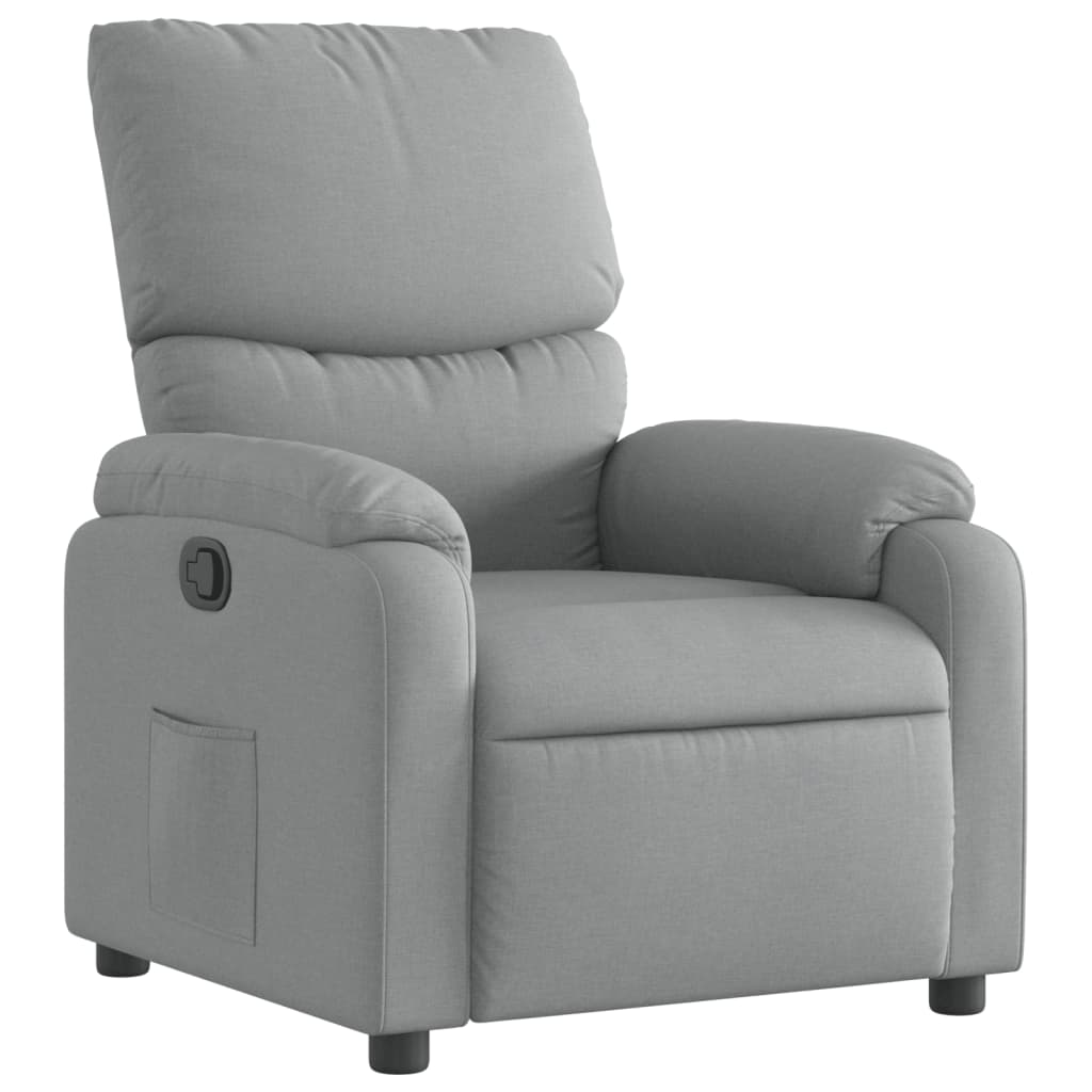 Relaxfauteuil lichtgrijze stof is nu te koop bij PeponiXL, paradijselijk wonen!