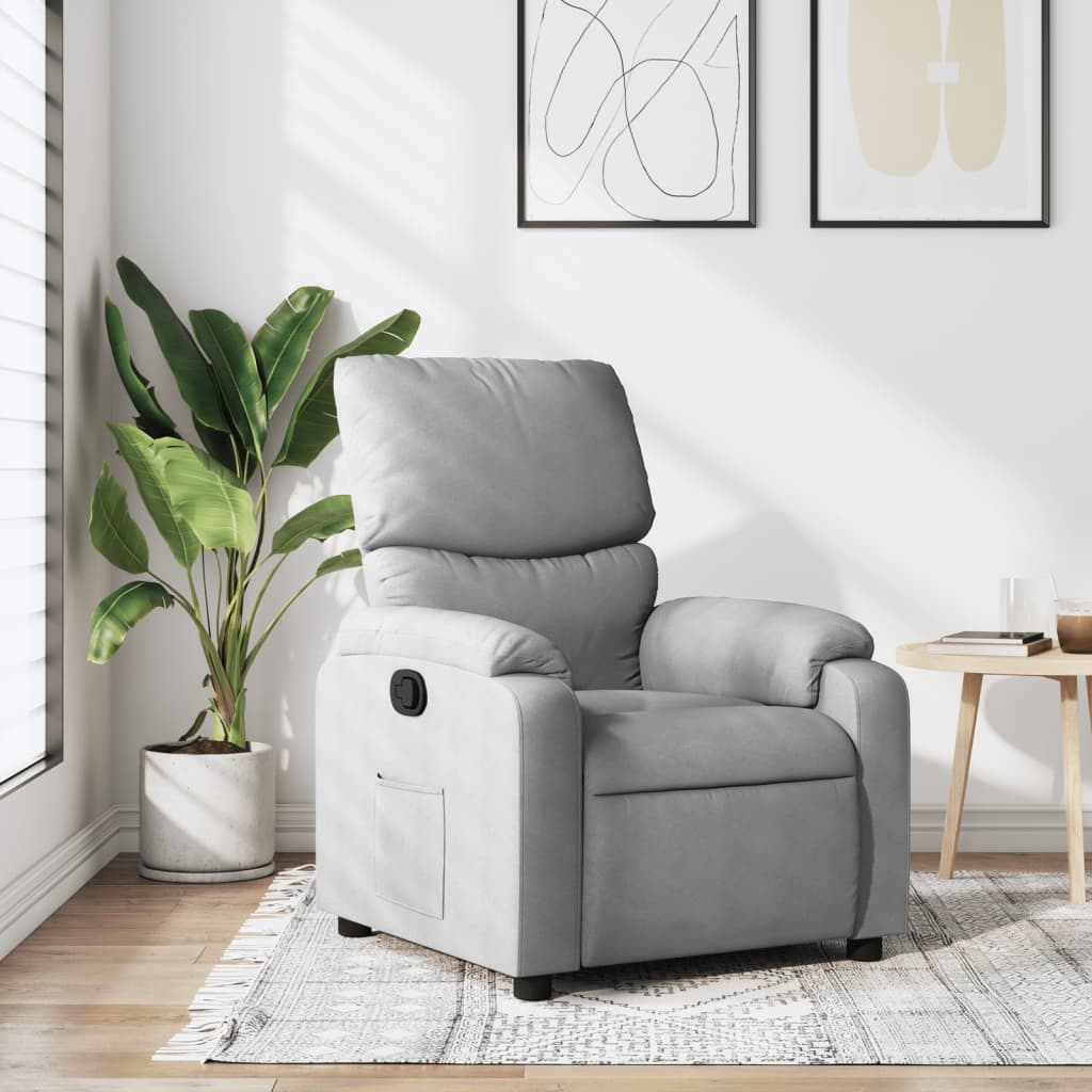 Relaxfauteuil lichtgrijze stof is nu te koop bij PeponiXL, paradijselijk wonen!
