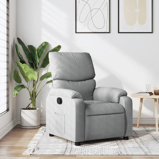 Relaxfauteuil lichtgrijze stof is nu te koop bij PeponiXL, paradijselijk wonen!