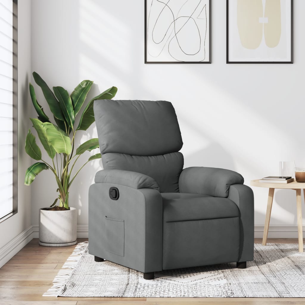 Relaxfauteuil Donkergrijze Stof is nu te koop bij PeponiXL, paradijselijk wonen!