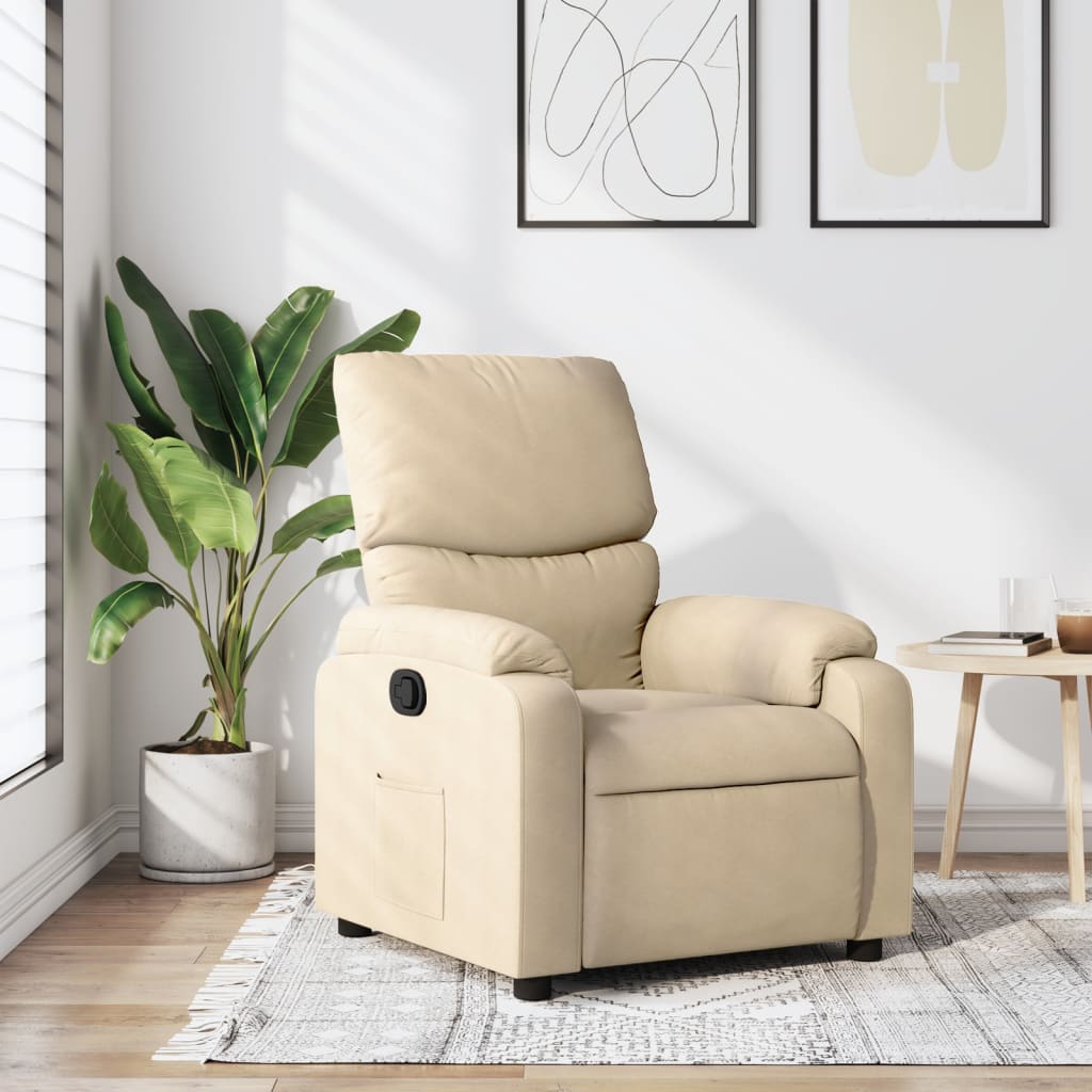 Relaxfauteuil Crème Stof is nu te koop bij PeponiXL, paradijselijk wonen!