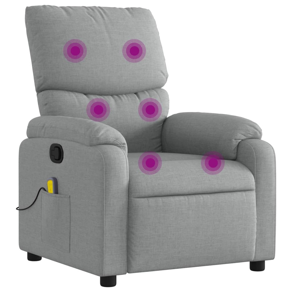 Massagestoel met lichtgrijze stof is nu te koop bij PeponiXL, paradijselijk wonen!