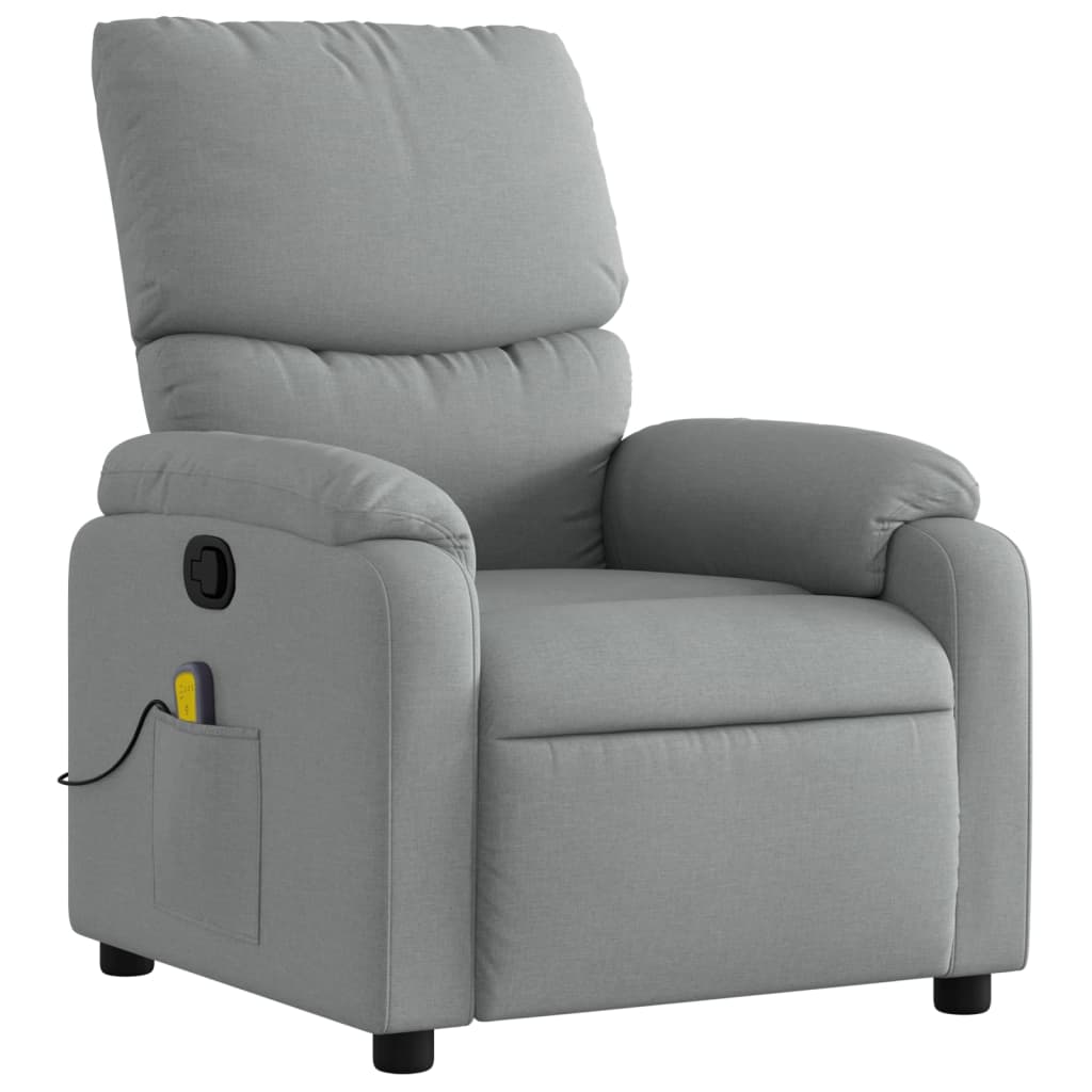 Massagestoel met lichtgrijze stof is nu te koop bij PeponiXL, paradijselijk wonen!
