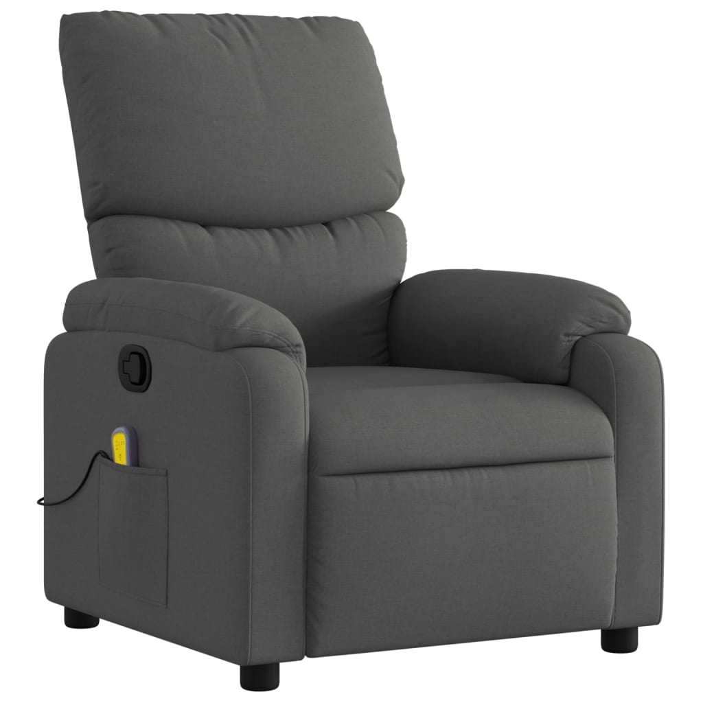 Massagestoel in donkergrijze stof is nu te koop bij PeponiXL, paradijselijk wonen!
