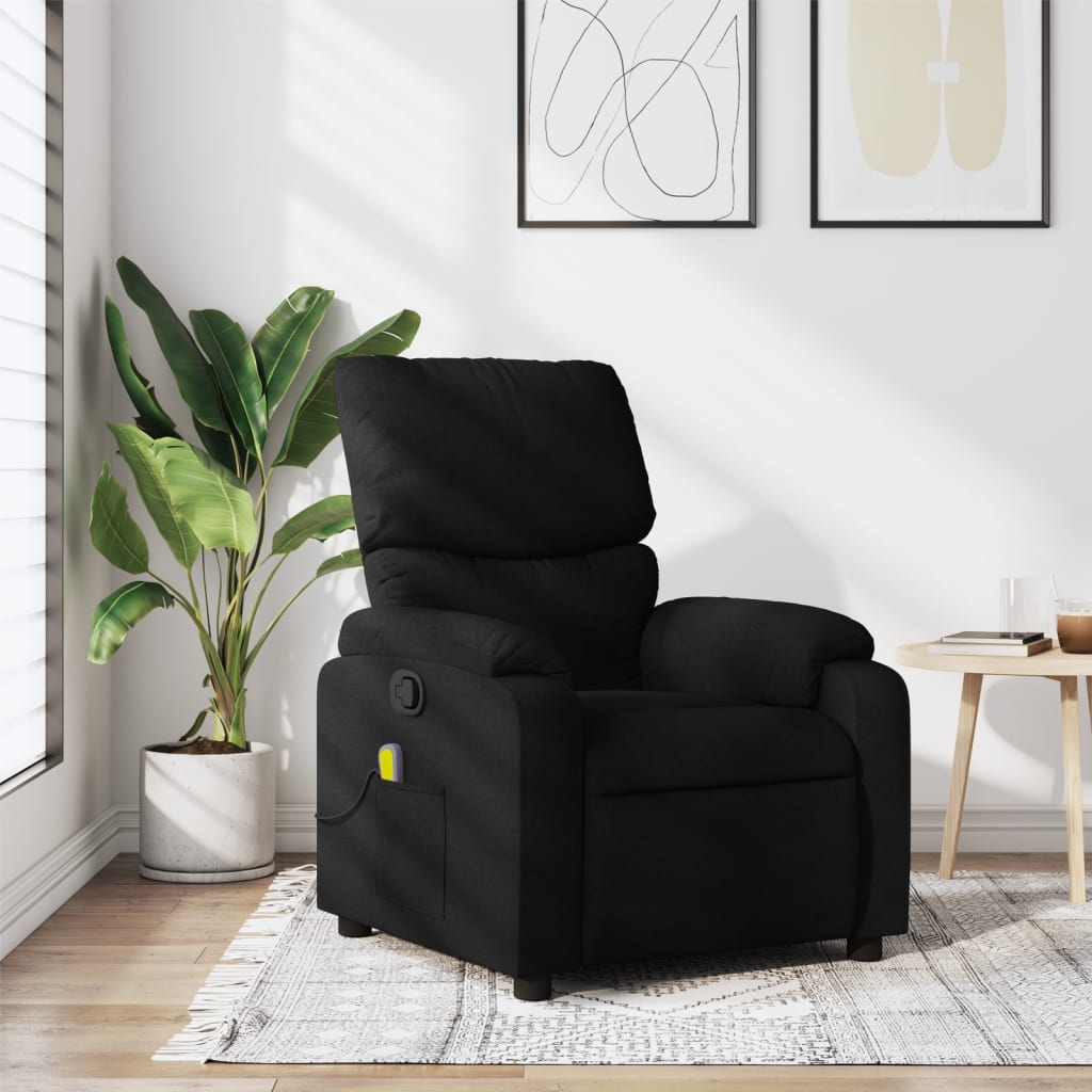 Massagestoel met zwarte stof is nu te koop bij PeponiXL, paradijselijk wonen!