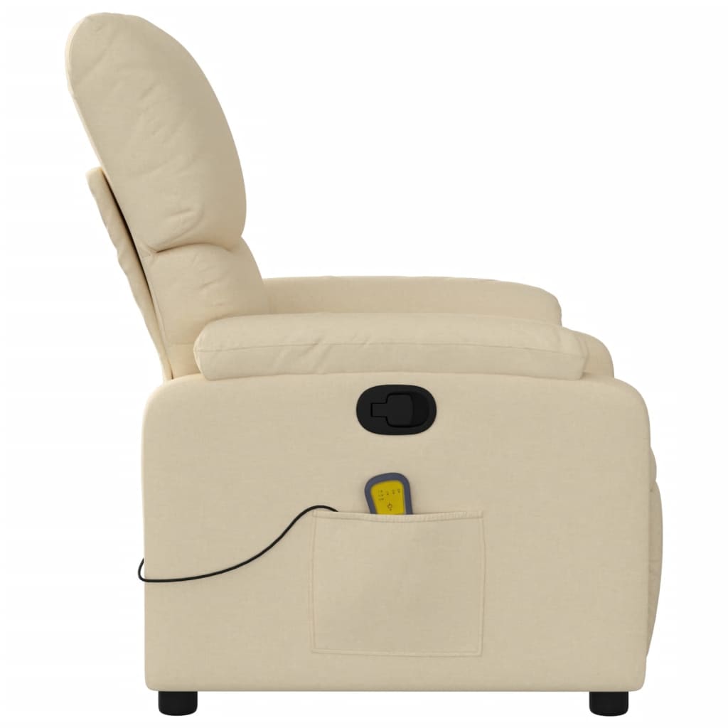 Massagestoel met crèmekleurige stof is nu te koop bij PeponiXL, paradijselijk wonen!