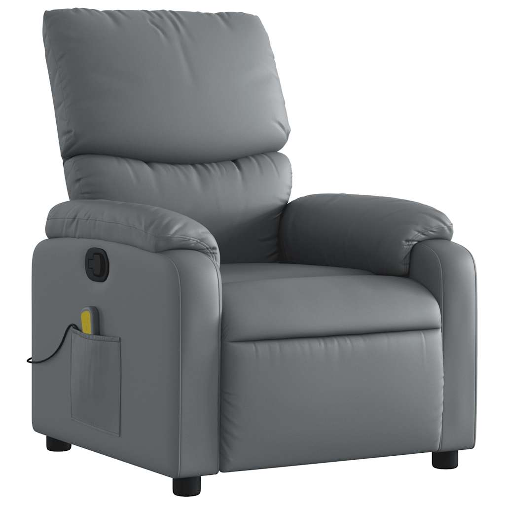 Massagestoel van grijs kunstleer is nu te koop bij PeponiXL, paradijselijk wonen!