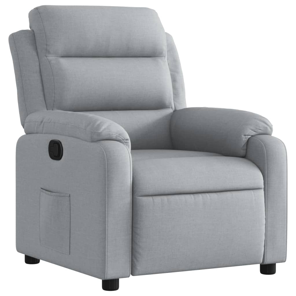 Relaxfauteuil lichtgrijze stof is nu te koop bij PeponiXL, paradijselijk wonen!