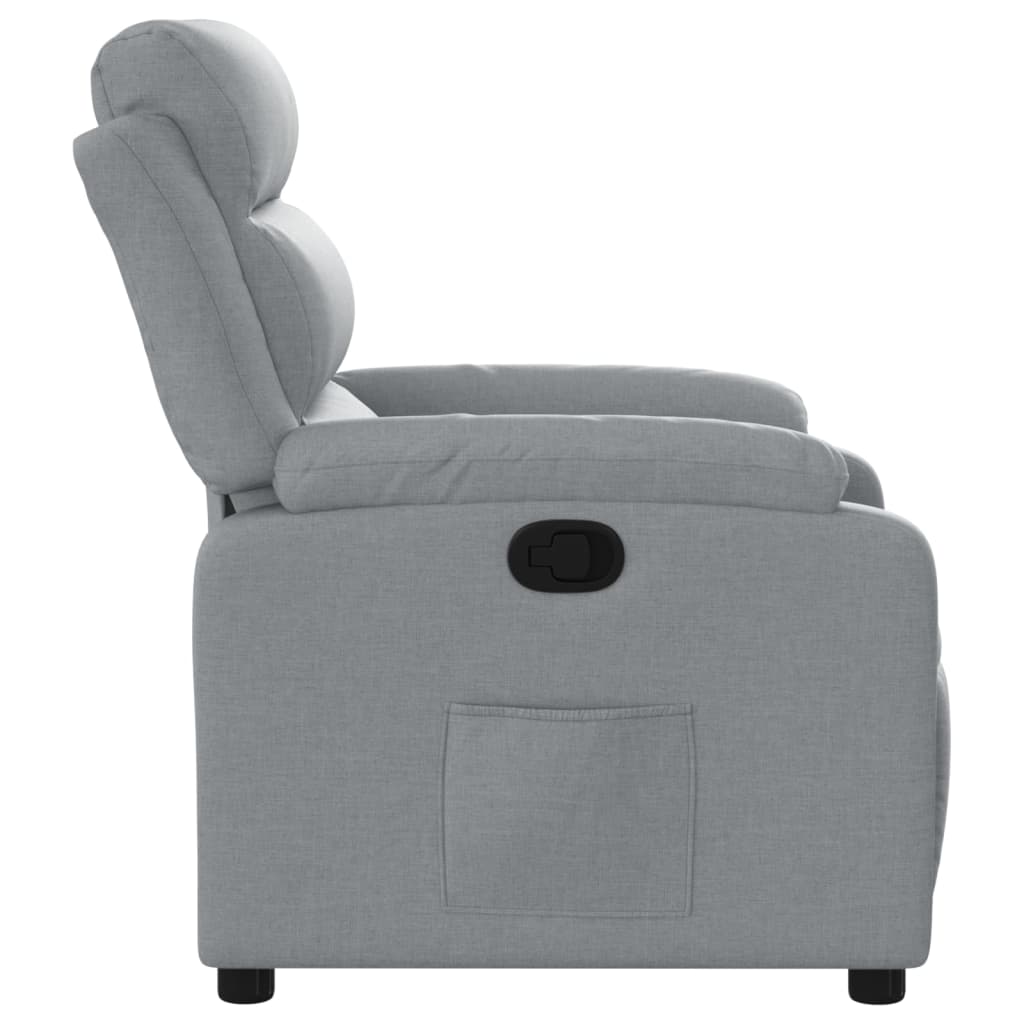 Relaxfauteuil lichtgrijze stof is nu te koop bij PeponiXL, paradijselijk wonen!