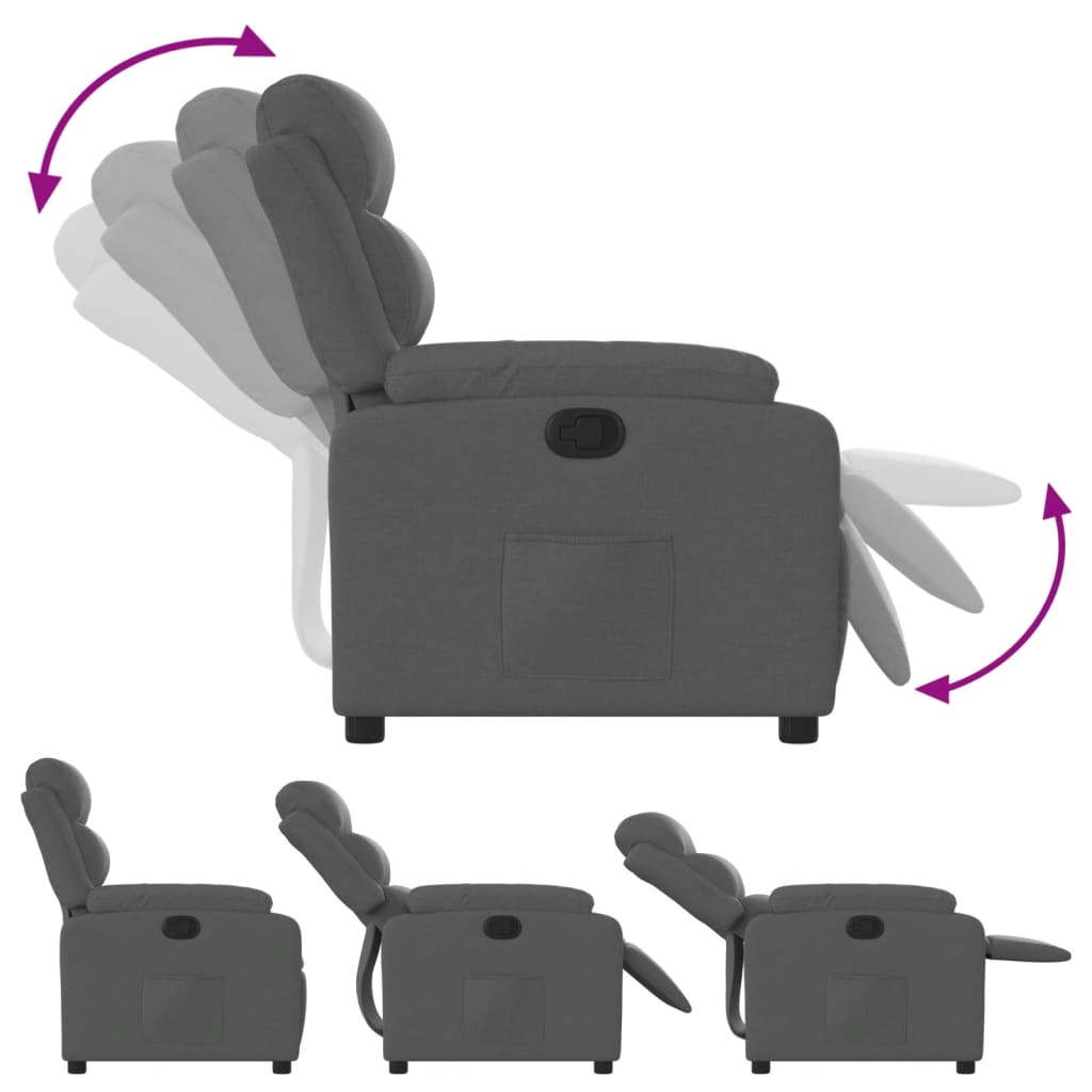 Relaxfauteuil Donkergrijze Stof is nu te koop bij PeponiXL, paradijselijk wonen!
