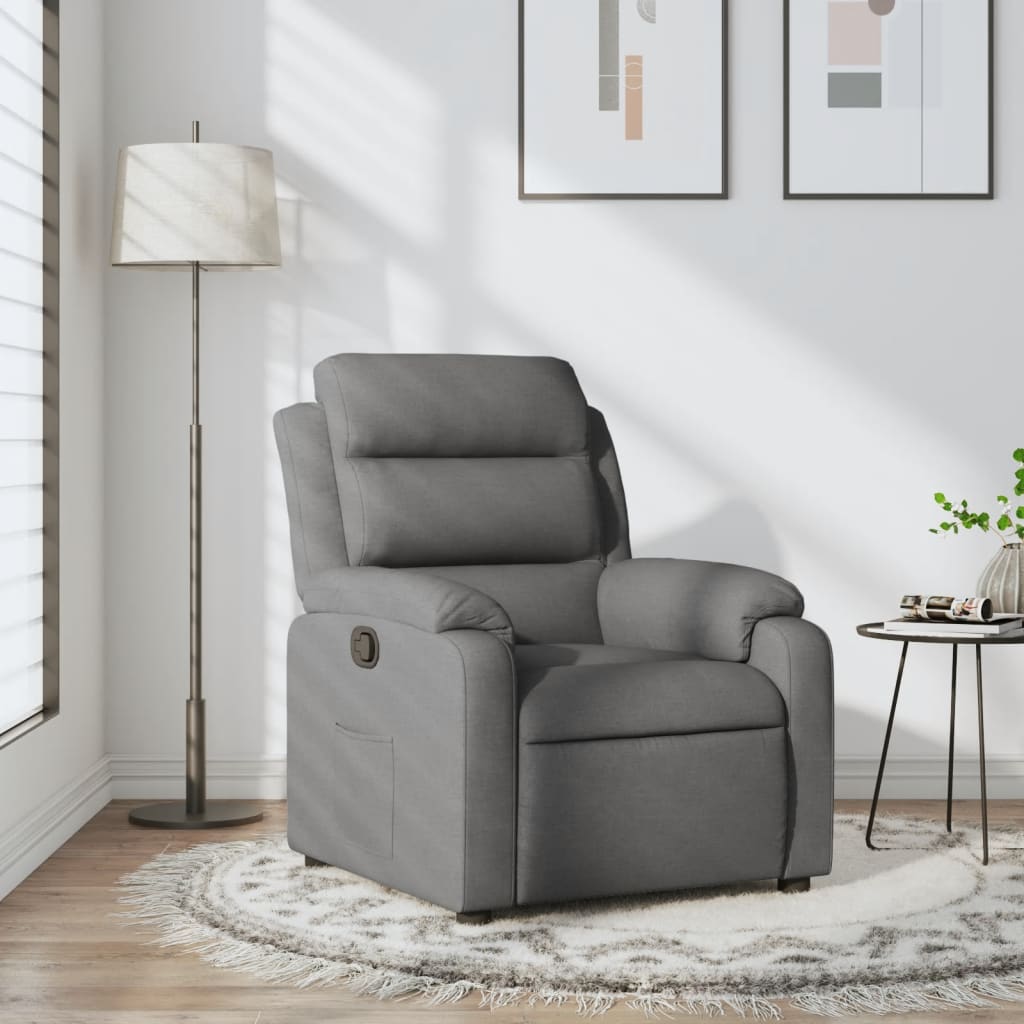 Relaxfauteuil Donkergrijze Stof is nu te koop bij PeponiXL, paradijselijk wonen!