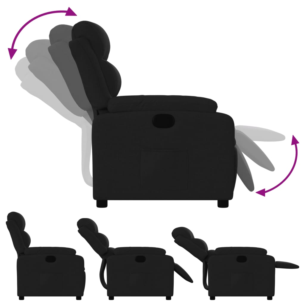 Relaxfauteuil Zwarte Stof is nu te koop bij PeponiXL, paradijselijk wonen!