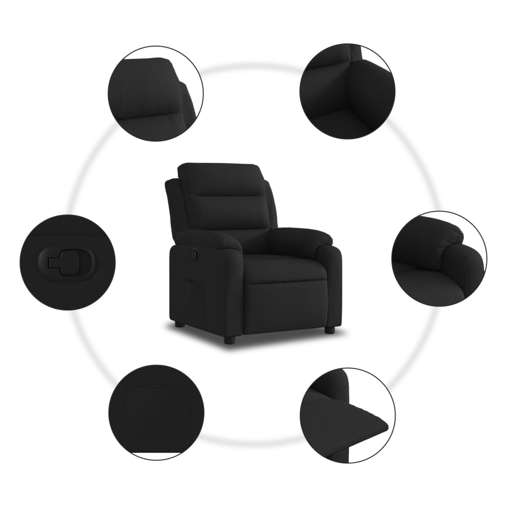 Relaxfauteuil Zwarte Stof is nu te koop bij PeponiXL, paradijselijk wonen!