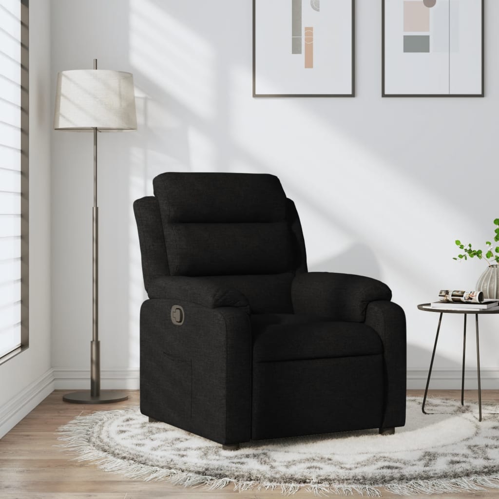 Relaxfauteuil Zwarte Stof is nu te koop bij PeponiXL, paradijselijk wonen!