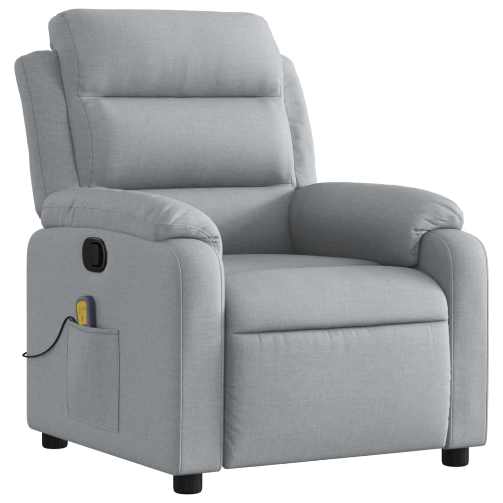 Massagestoel met lichtgrijze stof is nu te koop bij PeponiXL, paradijselijk wonen!