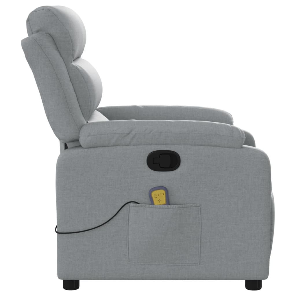 Massagestoel met lichtgrijze stof is nu te koop bij PeponiXL, paradijselijk wonen!